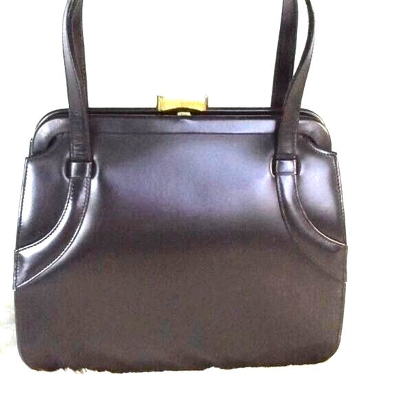 Vintage Womens Leather Handbag Made In France By Dofan - Picture 1 of 5